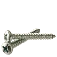Authentic 6-18 x 1 3/4" Self-Tapping Screws, Slotted Pan Head, Type A, Zinc Cr+3, Fully Threaded, Qty 100