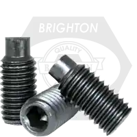 Must Have M6-1.00 x 6 mm Socket Set Screws, Dog Point, Metric Class 45H, Black Oxide, Coarse (UNC), Alloy Steel, ISO 4028 / DIN 915, Qty 100
