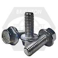 3/8"-16 x 1 3/4" Hex Head Serrated Flange Screw w/ Wax, 18-8 Stainless Steel , Fully Threaded, Qty 100 Best Price