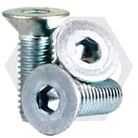 Weekend Sale M4-0.70 x 22 mm Flat Head Socket Cap Screws, Metric Class 12.9, Zinc-Bake Cr+3, Full Thread, Coarse (UNC), Alloy Steel, DIN 7991, Qty 100