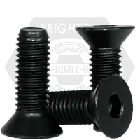 Special Discount M2-0.40 x 8 mm Flat Head Socket Cap Screws, Metric Class 10.9, Thermal Black Oxide, Full Thread, Coarse (UNC), DIN 7991, Qty 100