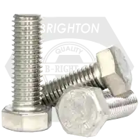 Markdown M5-0.80 x 6 mm Hex Cap Screws, 18-8 Stainless Steel A2, Full Thread, Coarse (UNC), DIN 933, Qty 100
