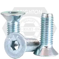 M6-1.00 x 14 mm Flat Head Socket Cap Screws, Metric Class 12.9, Mechanical Zinc Cr+3, Full Thread, DIN7991, Qty 2500 Brand New