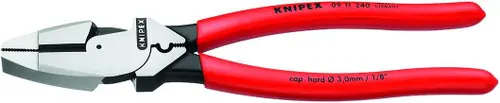 Knipex 09 11 240 SBA High Leverage Lineman‘s Pliers New England with Fish Tape Puller & Crimper, 9 1/2" Nominal Length Sale