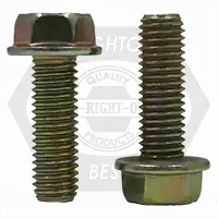 M10-1.50 x 30 mm Flange Screws, Non-Serrated, Hex Head, Metric Class 10.9, Zinc-Yellow Cr+6 Bake, Full Thread, Coarse (UNC), DIN 6921, Qty 50 Fast Shipping