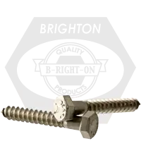 5/8"-5 x 7 1/2" Hex Lag Screws, 18-8 Stainless Steel A2, Qty 10 Fan Favorite