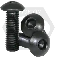M12-1.75 x 20 mm Button Head Socket Cap Screws, Metric Class 10.9, Thermal Black Oxide, Full Thread, Coarse (UNC), ISO 7380, Qty 100 One Day Deal
