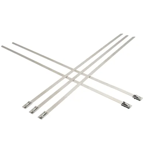 0.18" x 20.5" 100Lb Proferred Bead Self-Locking 304 Stainless Ties, Qty 50 Certified