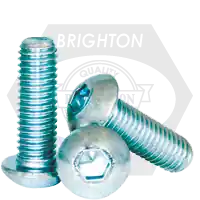 M16-2.00 x 55 mm Button Head Socket Cap Screws, Metric Class 12.9, Zinc-Bake Cr+3, Full Thread, Coarse (UNC), Alloy Steel, ISO 7380, Qty 25 Bargain