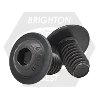 M5-0.80 x 12 mm Button Head Socket Cap Flange Screws, Metric Class 10.9, Thermal Black Oxide, Full Thread, Coarse (UNC), Qty 100 Limited Offer