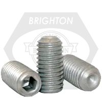 7/16"-14 x 5/8" Socket Set Screws, Cup Point, Zinc-Bake Cr+3, Coarse (UNC), Alloy Steel, Qty 100 Free Returns