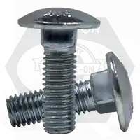 M8-1.25 x 50 mm Carriage Bolts, Metric Class 4.6, Zinc Cr+3, Full Thread, Coarse (UNC), DIN 603, Qty 300 Latest
