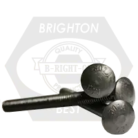 While Supplies Last 3/8"-16 x 6 1/2" Carriage Bolts, Under-Sized, Grade A, A307, Plain Finish, Partial Thread (6" Thread), Qty 175