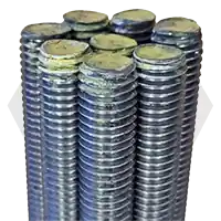 1 1/4"-7 x 6 ft F1554 Grade 55 S1 Threaded Rod, Plain Finish, Made in USA, Qty 2 Final Sale