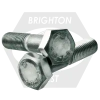 Order Now 1 1/8"-7 x 5 1/2" A307 Grade B Heavy Hex Bolts, Coarse, Zinc Cr+3, Partially Threaded, Qty 25