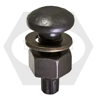 1 1/8"-7 x 4 3/4" Tension Control Bolt A490, Round Head, Plain Finish w/ Heavy Hex Nut, Grade DH A563 & Round Washer F436, Qty 65 Flash Sale