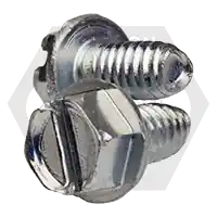 Hassle-Free Returns 6-32 x 1/4" Thread Rolling Screws, Slotted Indent Hex Washer Head HWH, Zinc Cr+3 & Wax , Full Thread, Qty 20000