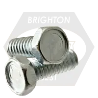 1/4"-20 x 1 1/2" Machine Screw Indented Hex Head Unslotted, Zinc Cr+3, Full Thread, Coarse (UNC), Qty 2000 Affordable