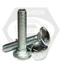 Place Order 3/8"-16 x 3 1/4" Carriage Bolts, Grade 5, Zinc Cr+3, Full Thread, Coarse (UNC), Qty 450