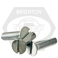 1/2"-13 x 6" Machine Screws, Slotted Flat Head, Zinc Cr+3, Full Thread, Qty 120 Low Price