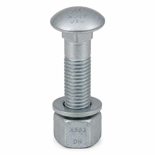 Sale 7/8"-9 x 2" Tension Control Bolt Assembly A325 w/ DH Heavy Nut A563 & Round F436 Washer, Mechanical Galvanized, Made in USA, Qty 200