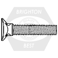 7/16"-20 x 2 1/2" Plow Bolts, Elliptical Head, Grade 5, Zinc Cr+3, Full Thread, Qty 225 Certified