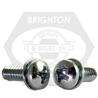 Best Seller 1/4"-20 x 5/8" Machine Screws w/ External Tooth Lock Washer, Phillips Pan Head, SEMS, Zinc Cr+3, Qty 2500