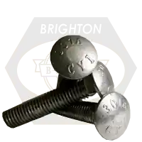 Deal 1/2"-13 x 10 1/2" Carriage Bolts, Grade A, A307, Hot-Dipped Galvanized HDG, Partial Thread (6" Thread), Qty 120