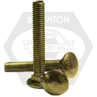 5/16"-18 x 2" Carriage Bolts, Grade A, A307, Zinc-Yellow Cr+6, Qty 850 Secure Checkout
