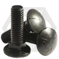 5/8"-11 x 4" Carriage Bolts, Grade 5, Plain Finish, Full Thread, Coarse (UNC), Qty 100 Luxury
