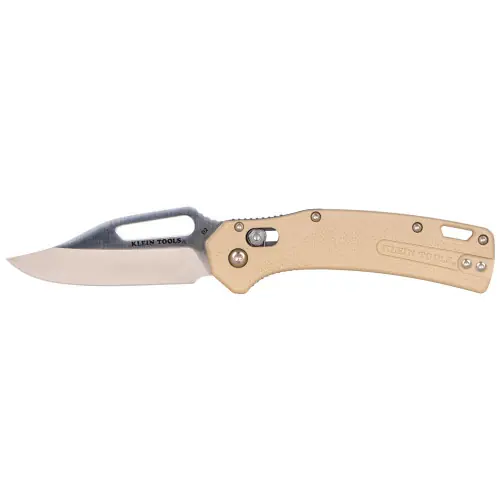 Today Only Klein Tools OGK002TNT KTO Resurgence Knife,Clip Point Blade, Sand Handle