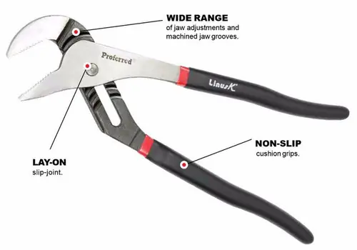 12" Coated Grip Proferred Straight Jaw Groove Joint Pliers, Qty 1 Super Sale