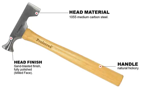 Drywall, Milled Face, Hickory (12oz) Proferred Hammers, Qty 1 Authentic