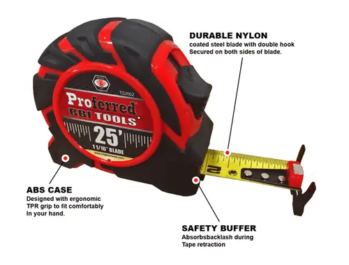 8 M-27 mm Blade Proferred Tape Measure, Qty 1 Buy Direct