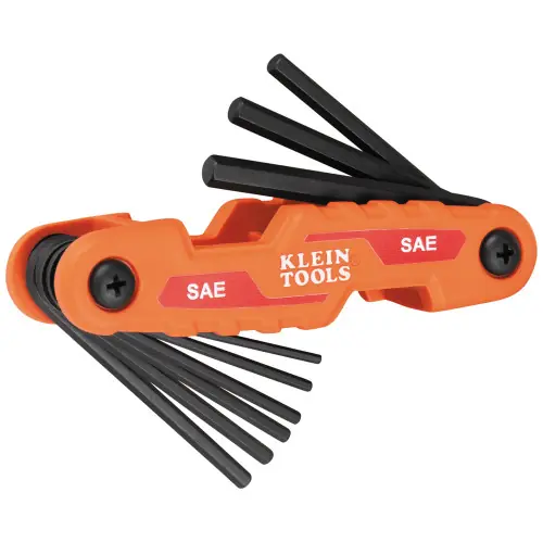 Klein Tools 70540 Compact Folding Hex Key Set, SAE Best Choice