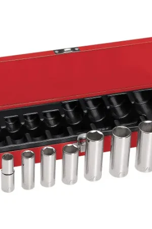 Fresh Stock Klein Tools 65502 3/8-Inch Drive Deep Socket Wrench Set, 8-Piece