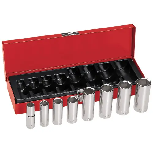 Fresh Stock Klein Tools 65502 3/8-Inch Drive Deep Socket Wrench Set, 8-Piece
