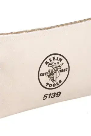 Mega Sale Klein Tools 5139 Zipper Bag, Canvas Tool Pouch to 12.5 x 7 x 0.7 -Inch