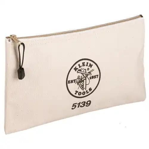 Mega Sale Klein Tools 5139 Zipper Bag, Canvas Tool Pouch to 12.5 x 7 x 0.7 -Inch