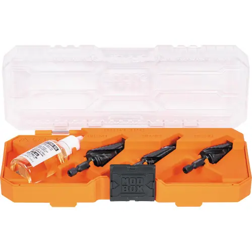 Klein Tools QRST3PC Premium All Purpose Quick Release Step Bit Kit, 3 Piece Discount