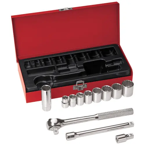 Klein Tools 65504 3/8-Inch Drive Socket Wrench Set, 12-Piece Special Discount