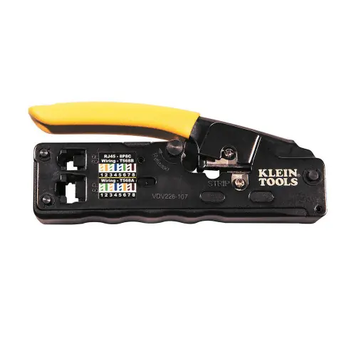 While Supplies Last Klein Tools VDV226-107 Ratcheting Data Cable Crimper / Stripper / Cutter, Compact