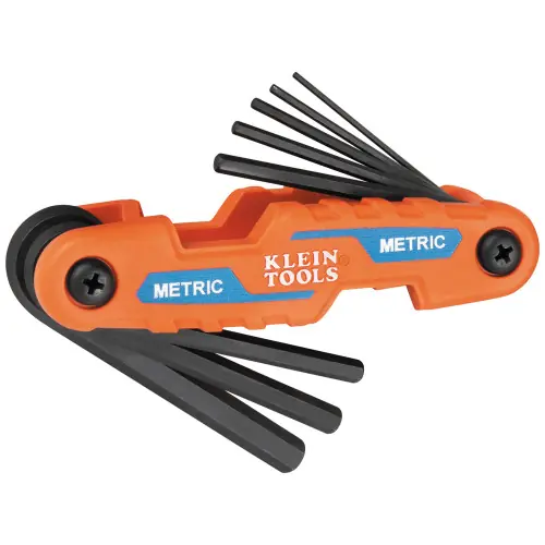 Clearance Klein Tools 70540M Compact Folding Hex Key Set, 8-Key, Metric Sizes