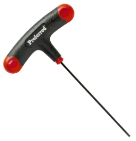 2.5mm x 4" Proferred T-Handle Hex Key, Qty 1 High Quality