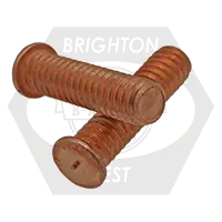 10-32 x 1/2" Flanged Capacitor Discharge (Cd) Stud, Mild Steel, Copper Plated, Qty 5000 Factory Price