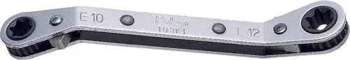 Ko-ken 103KT-E4XE6 Reversible Ratcheting Ring Wrench TORX E4xE6 - Length 104mm Bargain