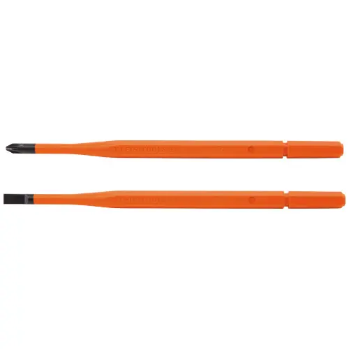 Clearance Klein Tools 13156 Screwdriver Blades, Insulated Single-End, 2-Pack