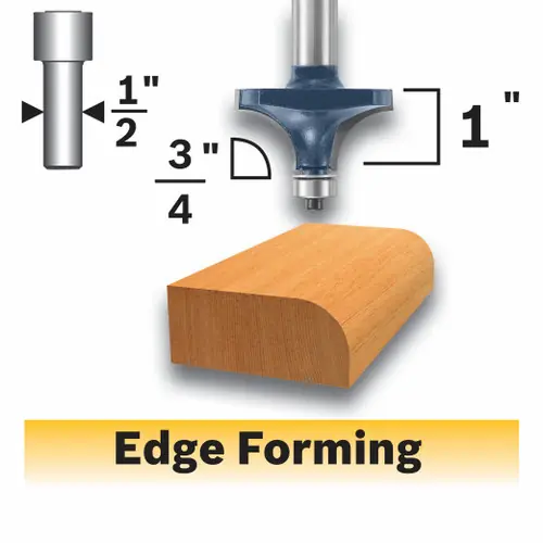 Bosch 85434MC 3/4 In. x 1 In. Carbide-Tipped Roundover Router Bit Top Rated