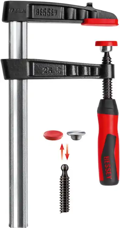 Limited Time Bessey TG4.540+2K Clamp, woodworking, F-style, 2K handle, replaceable pads, 4.5 In. x 40 In., 1000 lb, 1 Pack