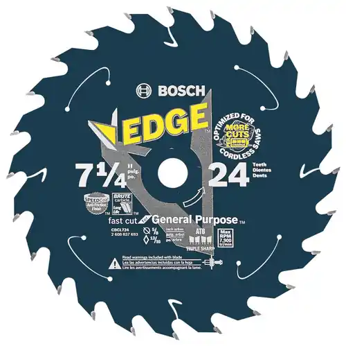 Price Cut Bosch CBCL724 7-1/4 In. 24 Tooth Edge Cordless Circular Saw Blade for General Purpose